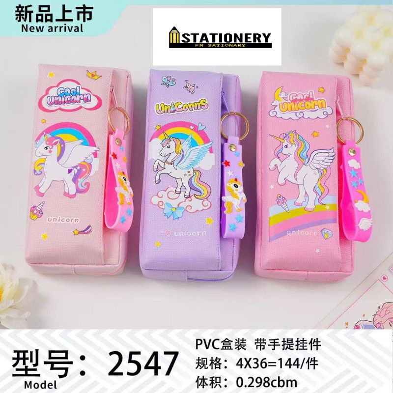 

Kotak pensil Unicorn, kotak pensil kain gambar unicorn