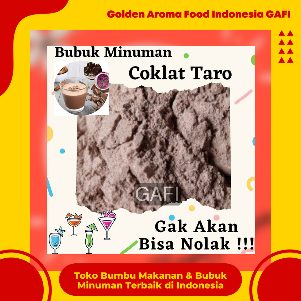 

GAFI Food Bubuk Minuman Rasa Coklat Taro 1 Kg Enak Murah Halal, Taro Chocolate Drink Powder 1Kg