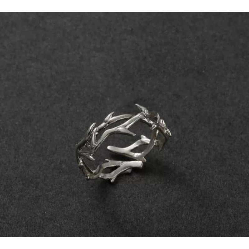 Cincin Cowo Duri Retro Ring Thorn Ring
