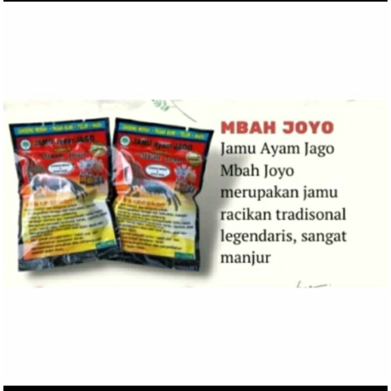 Mbah Joyo A1 Merah JAMU Vitamin Rawatan Komplit Ayam Laga 1 Sachet