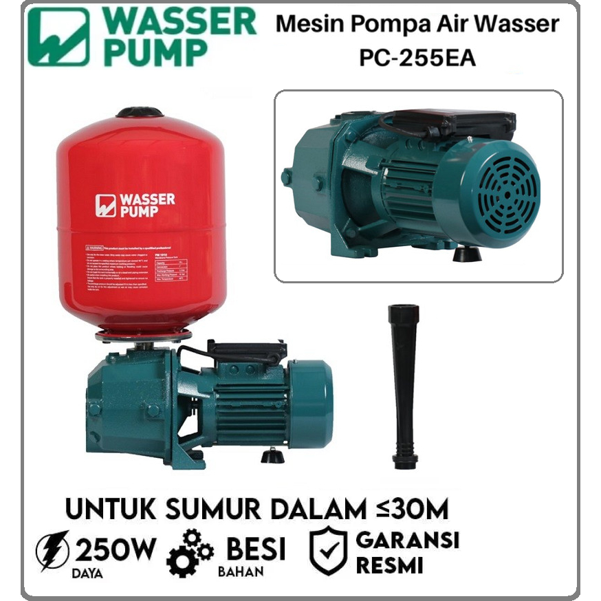 Pompa Air Jet Pump WASSER PC 255 EA Pompa Sumur Dalam Mesin Pompa Air Sumur Dalam JETPUMP