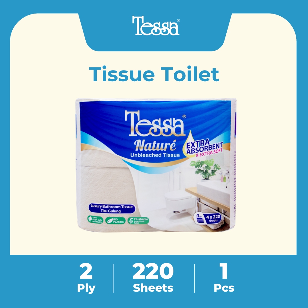 Tissue Tessa - Nature Toilet 220 Sheets 4 Roll 4p