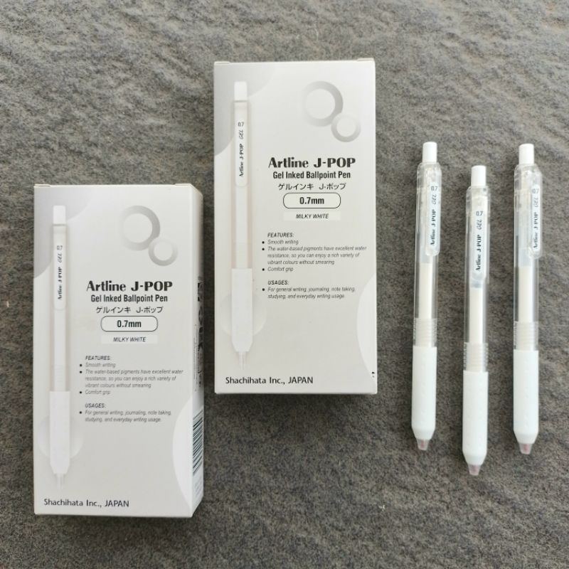 

Pulpen Gel Pen Artline J-POP Putih Susu 0.7mm ( 12 Pcs ) [ Original ]