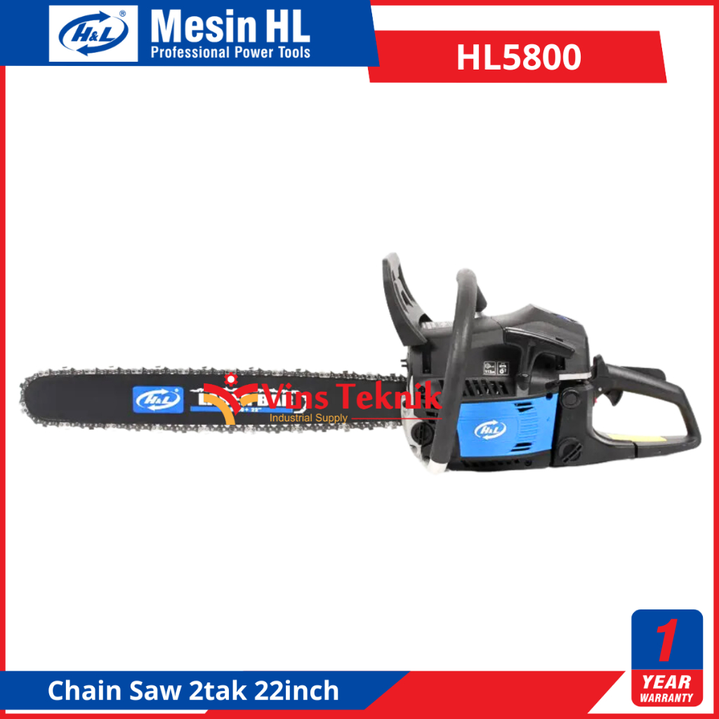 Mesin gergaji kayu Chain Saw 22inch HL5800 H&L HL 5800 + LASER BAR