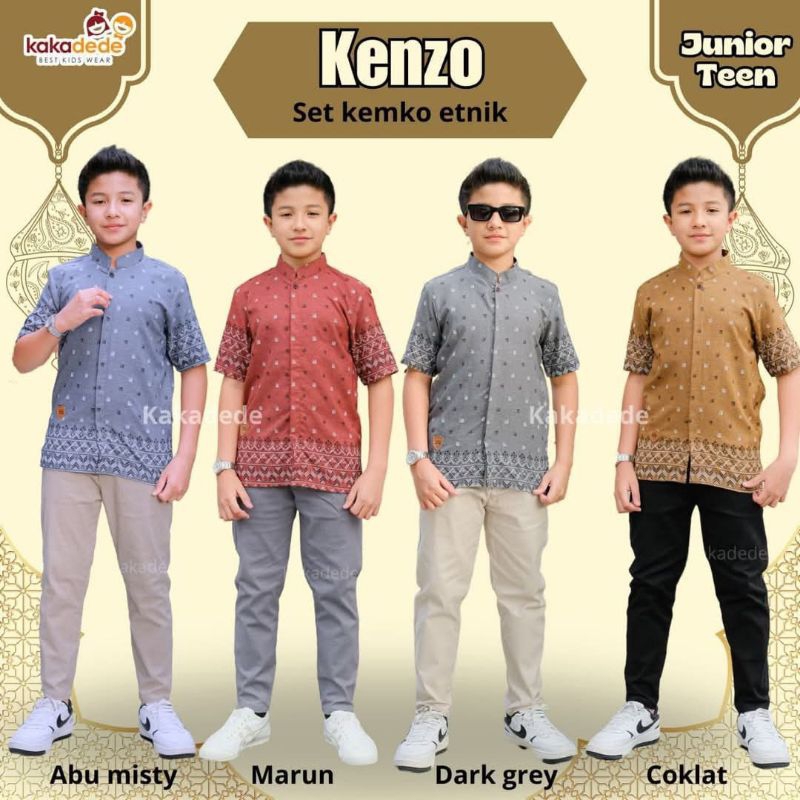 Setelan celana Koko | baju Koko | baju Koko anak | Kenzo set by Kakadede