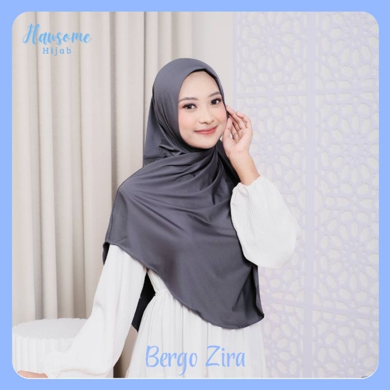 BERGO ZIRA HIJAB INSTAN PREMIUM | BAHAN SPANDEK LYCRA - FLOWSOME HIJAB