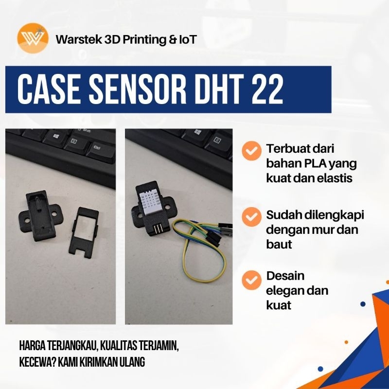 Case Frame Sensor DHT22 Temperatur Kelembapan Enclosure Housing Box