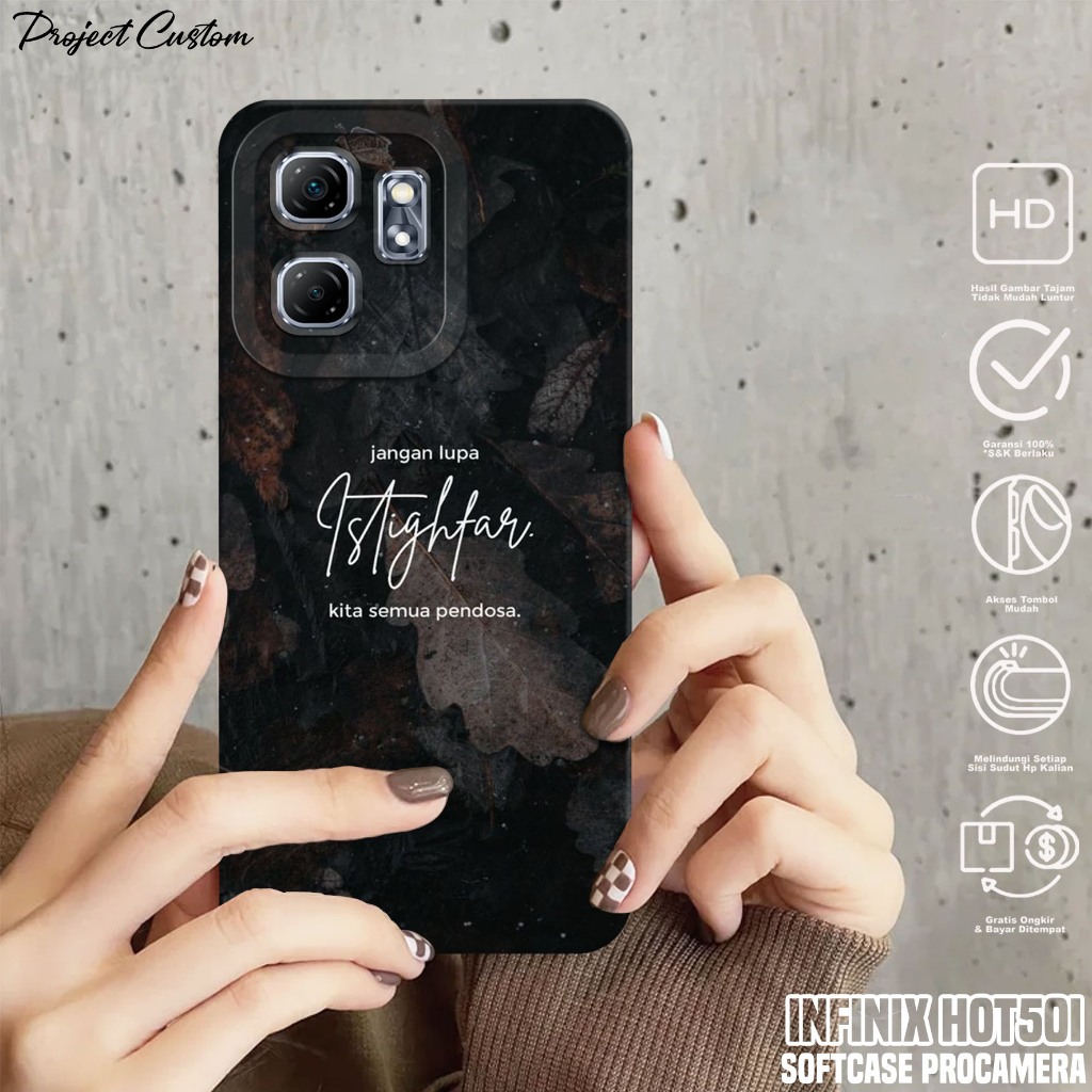 Softcase Hp Infinix Hot 50i - Case Infinix Hot 50i ( QUOTES ) Silikon Hp Infinix Hot 50i - Casing Hp
