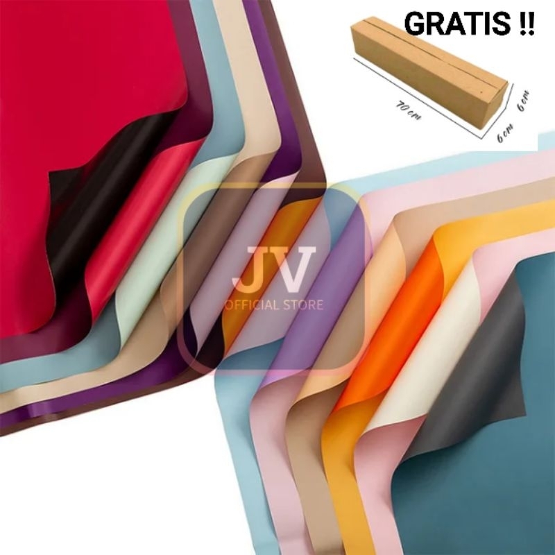 

(20 LEMBAR) Kertas Cellophane Impor Double Color Untuk Buket Bunga & Hampers, Flower Wrapping Paper Celophane Import, Free Packing Kardus !