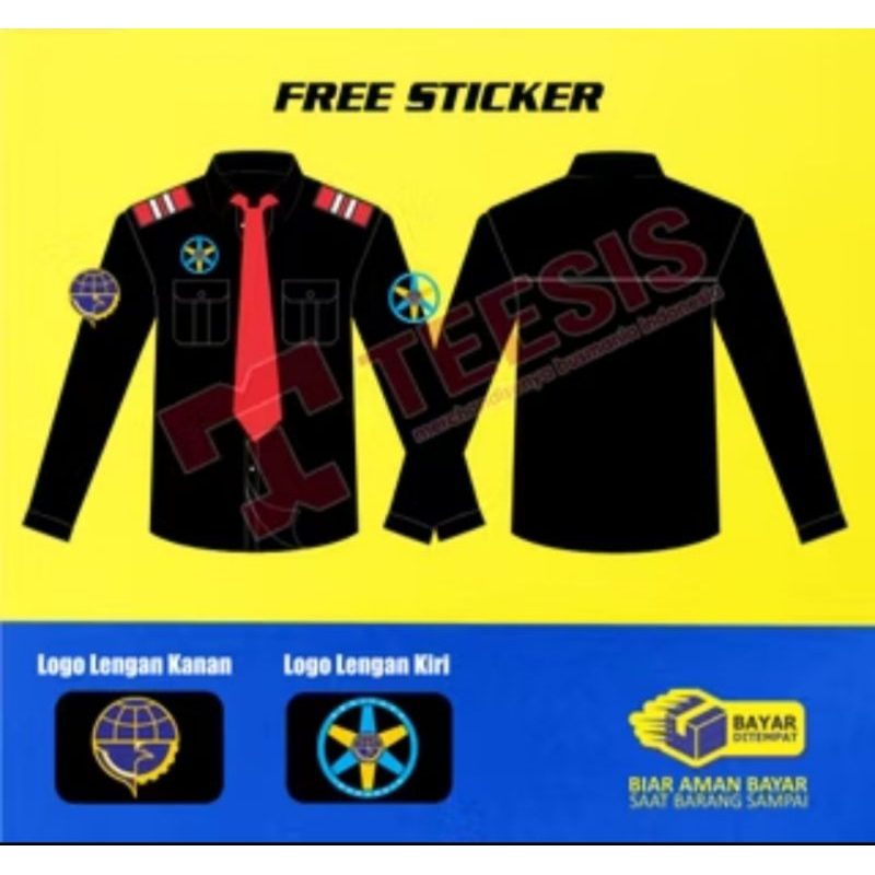 kemeja bus bis mania Abdiyasa indonesia driver bus hitam