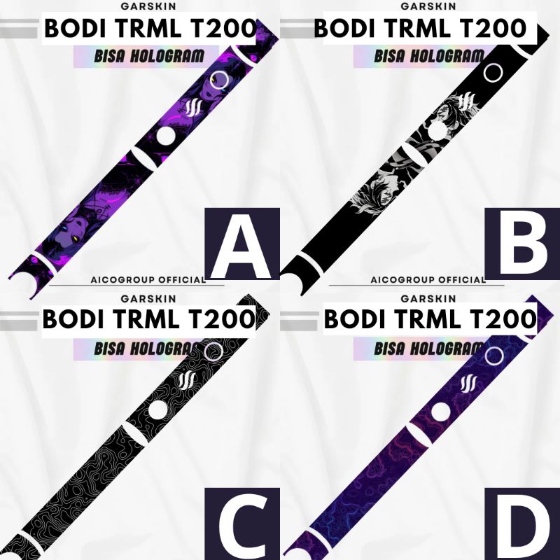 

stiker outer garskin Tee 200 bisa hologram dan custom