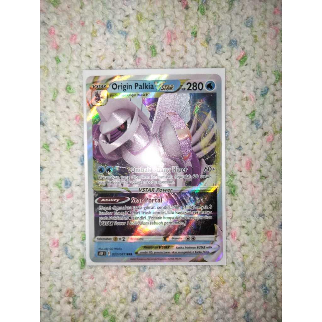 Kartu Pokemon Origin Palkia VSTAR RRR 023/067 s10P Original Bahasa Indonesia + Sleeve