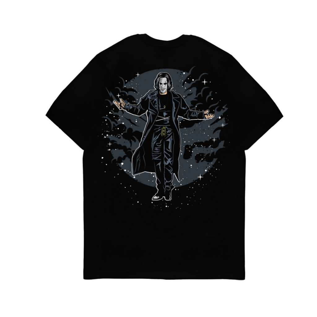 Kaos Distro The Crow Heroes Style Lengan Pendek Hitam Unisex