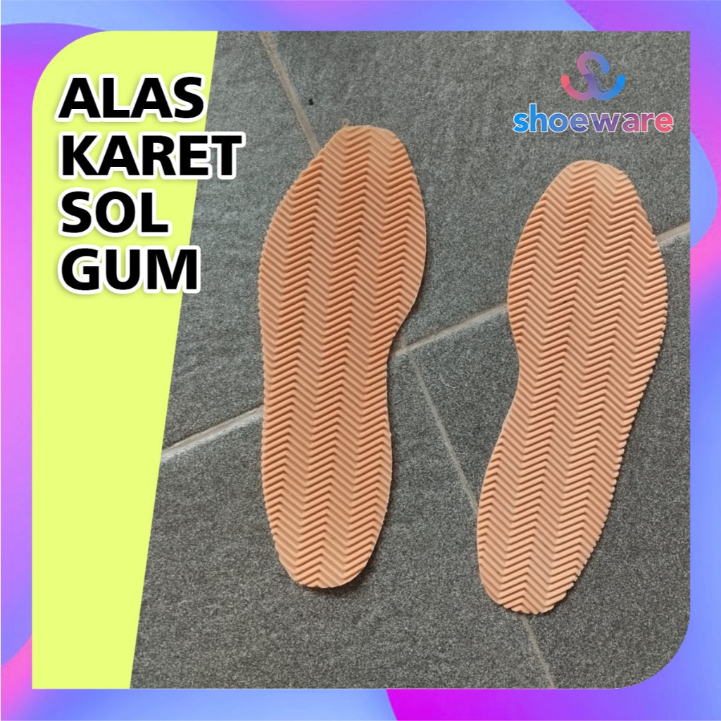Alas Karet Gum Sole Lembaran Tambal Sol Sepatu Potong Sendiri Anti Slip