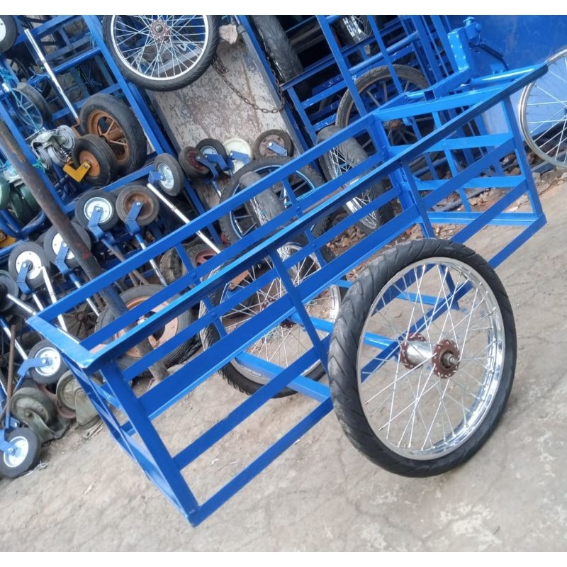 Gerobak Derek Motor Rangka Besi UK. P.100 L.40 T.40 & UK. P.120 L.50 T.40.