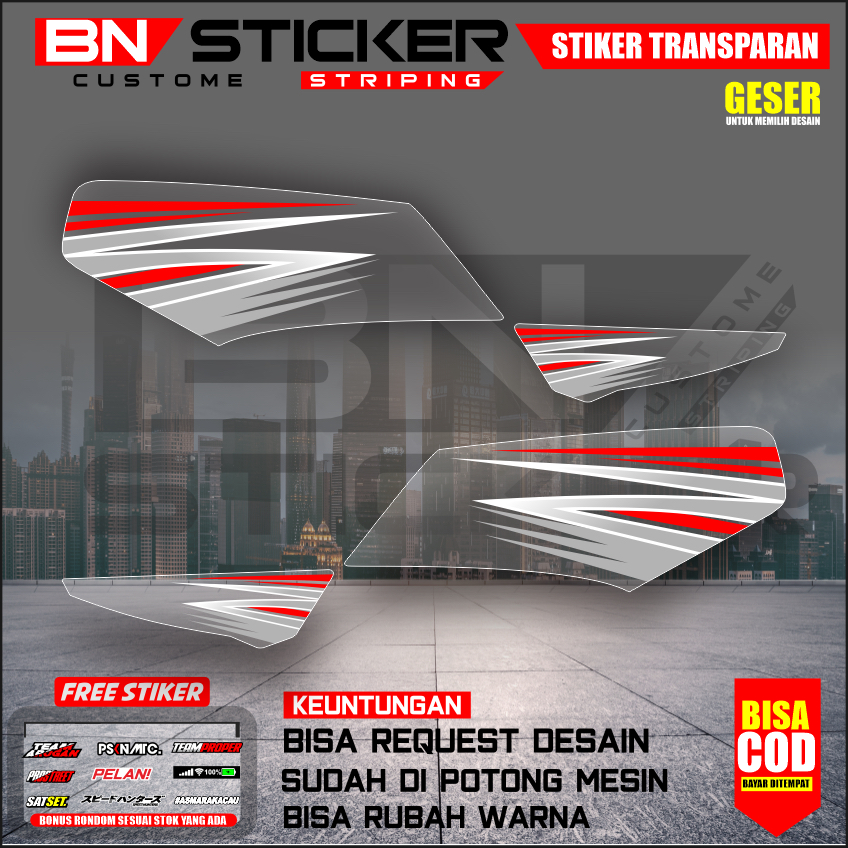 STRIPING DECAL RX KING FACELIFT CUSTOM TRANSPARAN STRIPING RX KING VIRAL UV PREMIUM MAX DECAL IX-66