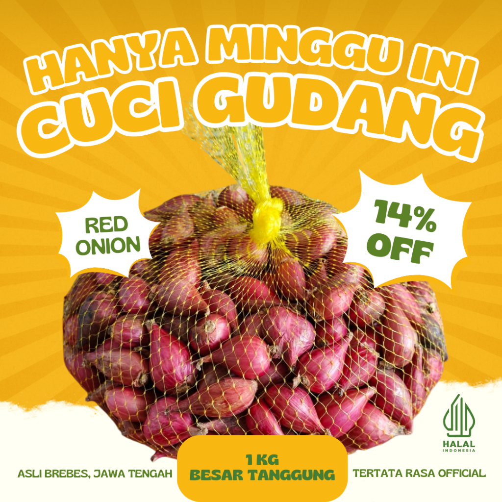 

BAWANG MERAH BREBES UKURAN BESAR TANGGUNG & KERING 1 KG