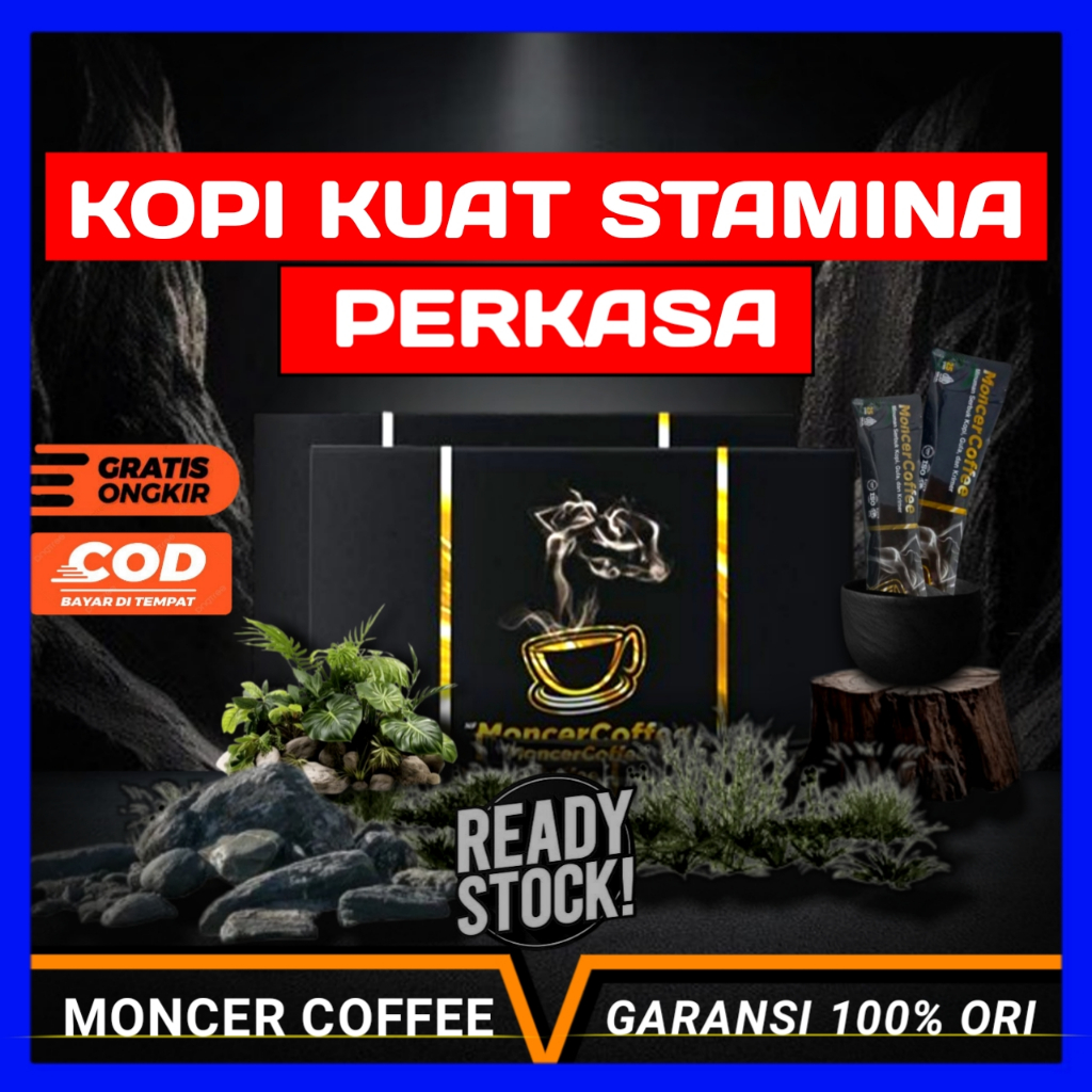 

CoffeeMonceerr ORIGINAL Kopi Herbal Stamina Pria 10X Lebih Kuat Tahan Lama 1 Box Isi 8 Sachet BPOM