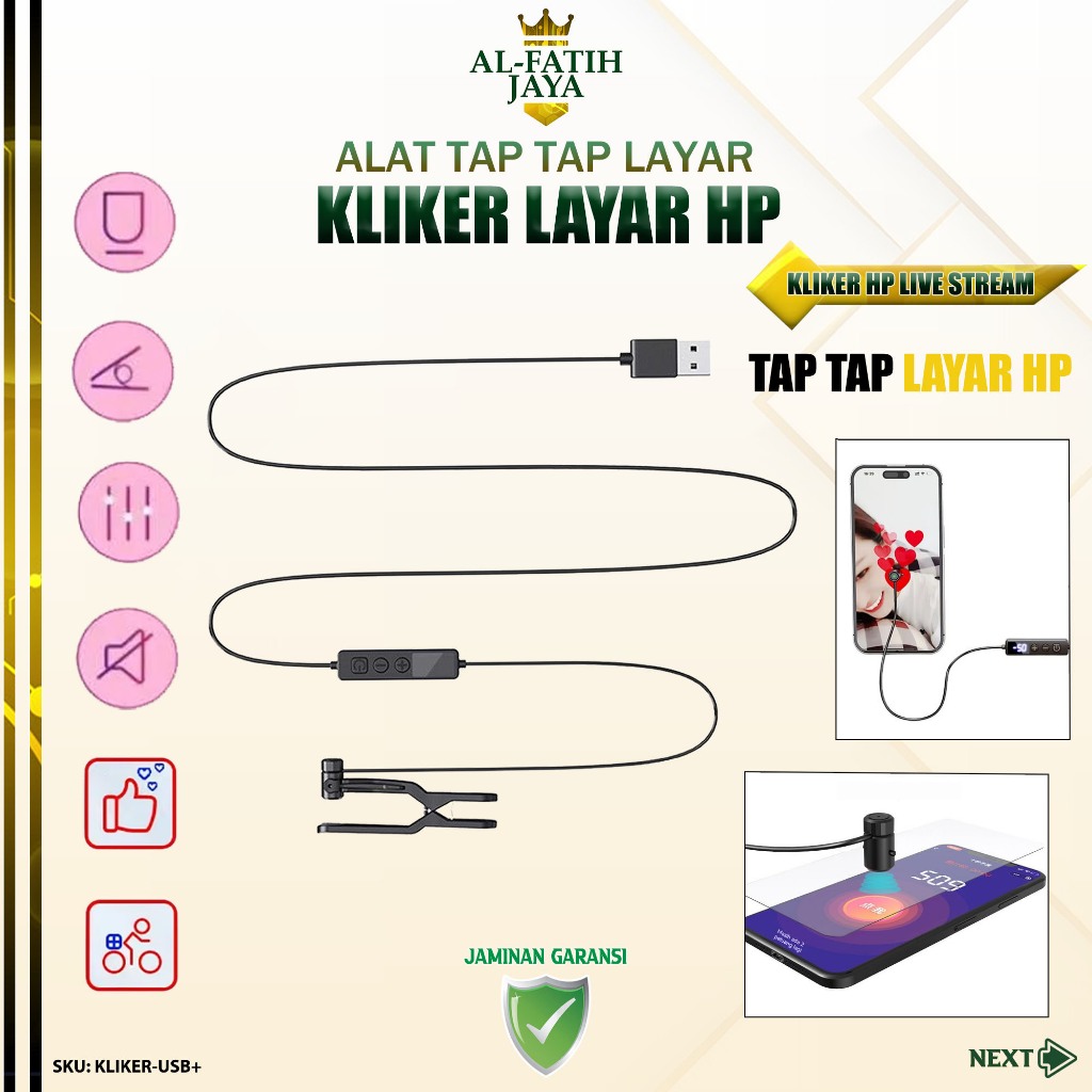 Alat Tap Tap Layar Hp Otomatis Smart Kliker Tapper Live Streaming Siaran Langsung Auto Tap Tap Ketuk