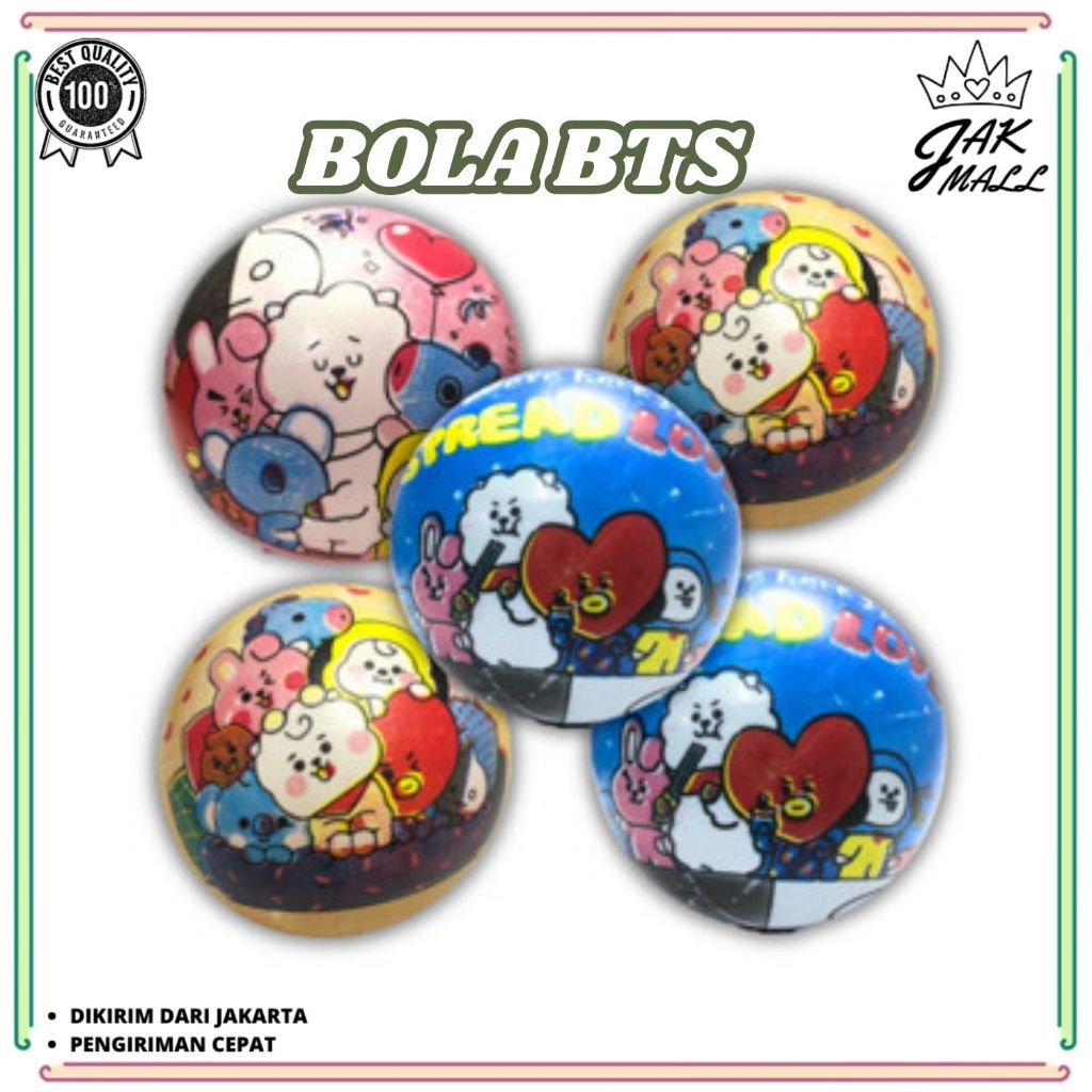 JM Mainan Bola Karet Karakter / Bola Karet Karakter Kartun