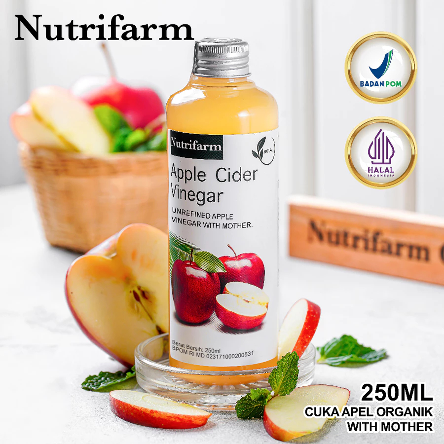 

Nutrifarm Cuka Apple Cider Vinegar With the Mother 250ML | Cuka Apel