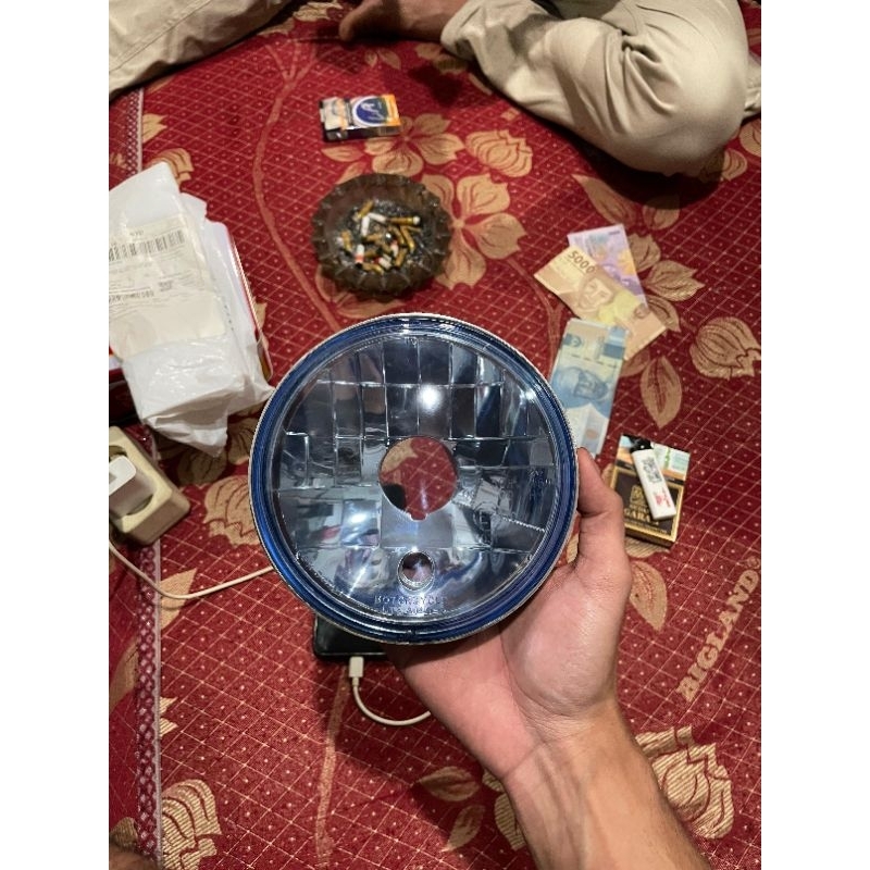 Reflektor set kaca biru jute ori taiwan