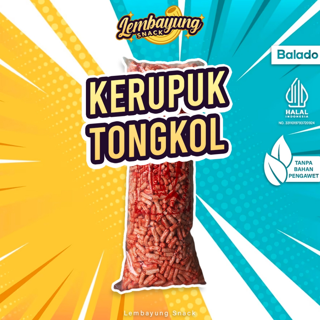 

KERUPUK TONGKOL 1KG (1 BALL) , STIK IKAN TONGKOL food cemilan chips snack AYUN SNACK - RASA BALADO