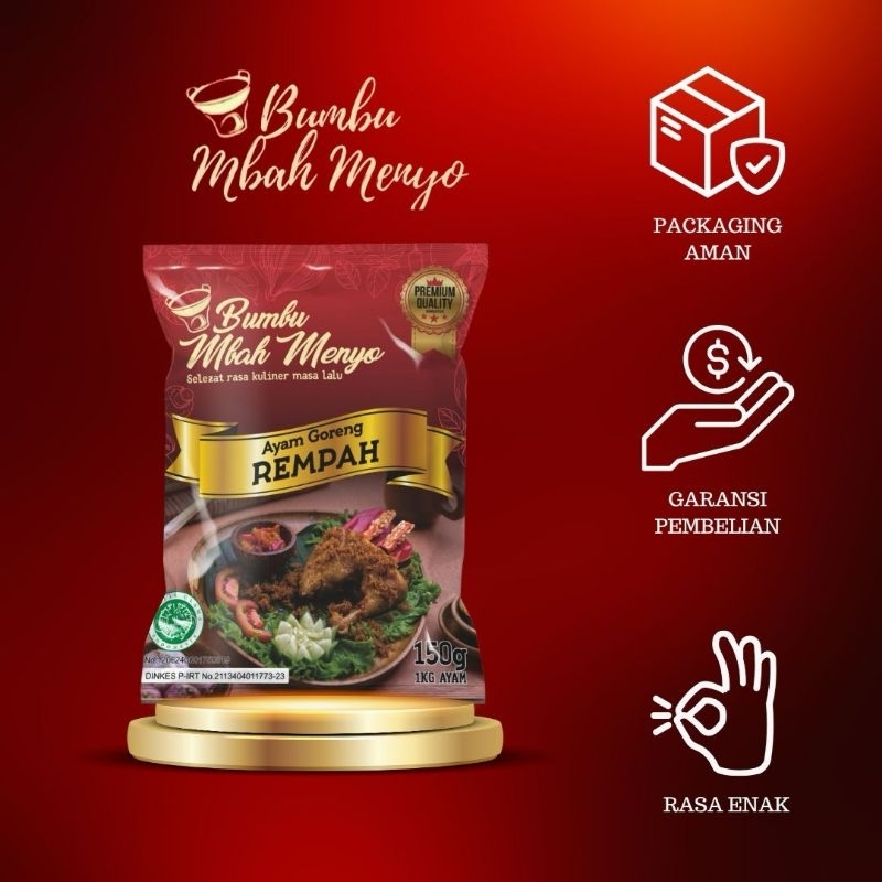 

Bumbu Basah Instan Ayam Rempah Mbah Menyo - Enak, Praktis, Sehat, NON MSG dan Cepat Masak!