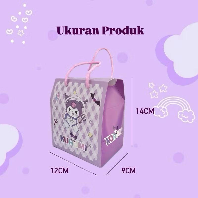 

papper bag ulangtahun/kuromi karakter tas bingkisan