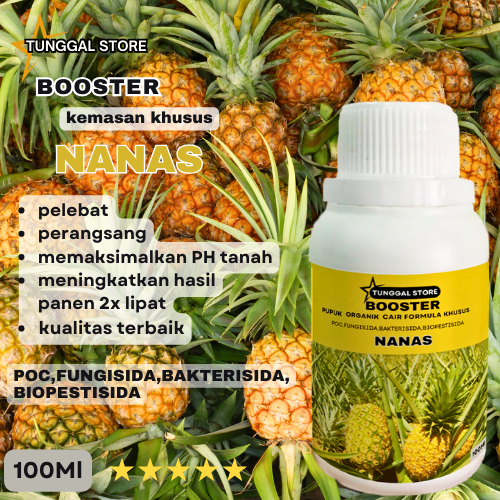 Pupuk Organik Cair Buah Nanas 100ml, Booster Pelebat dan Perangsang Nanas original berbuah lebat