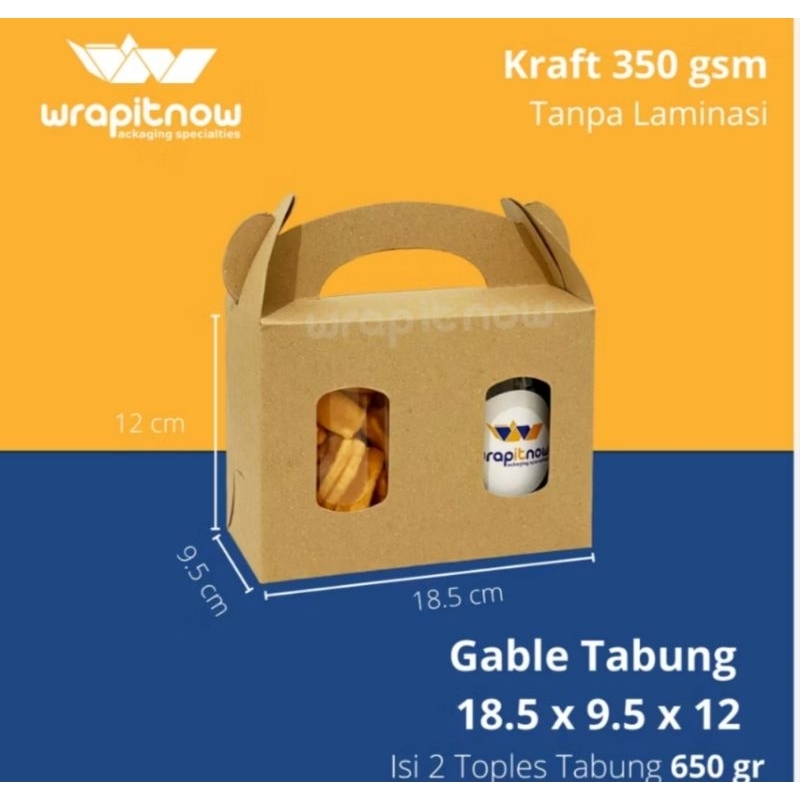 

Gable box toples tabung 18.5x9.5x12/ box hampers lebaran /box hadiah