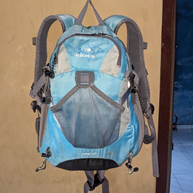 tas eider original daypack hydropack 25L outdoor gunung hiking biru abu second preloved bekas seken