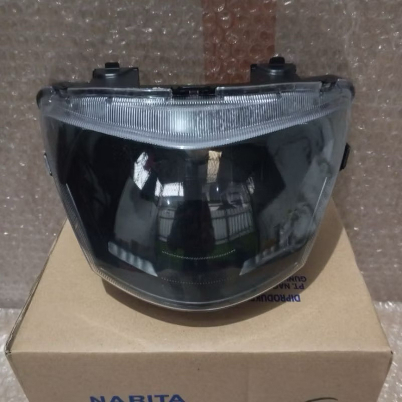 Reflektor Plus Mika Lampu Depan Mio J Mio GT Custom Hitam Smoke