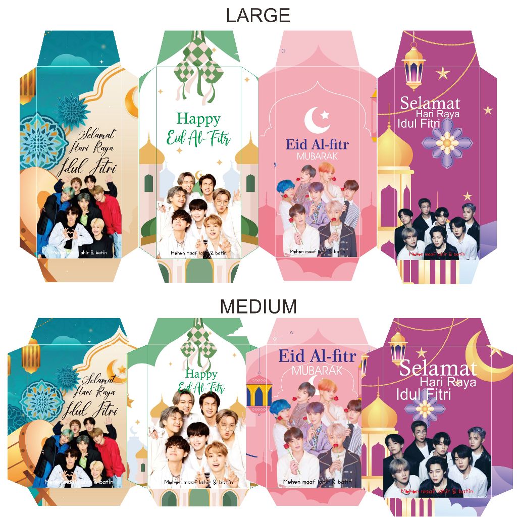 

1 PAK ISI 12PCS AMPLOP LEBARAN BTS / AMPLOP THR BTS ARMY / AMPLOP IDUL FITRI BTS