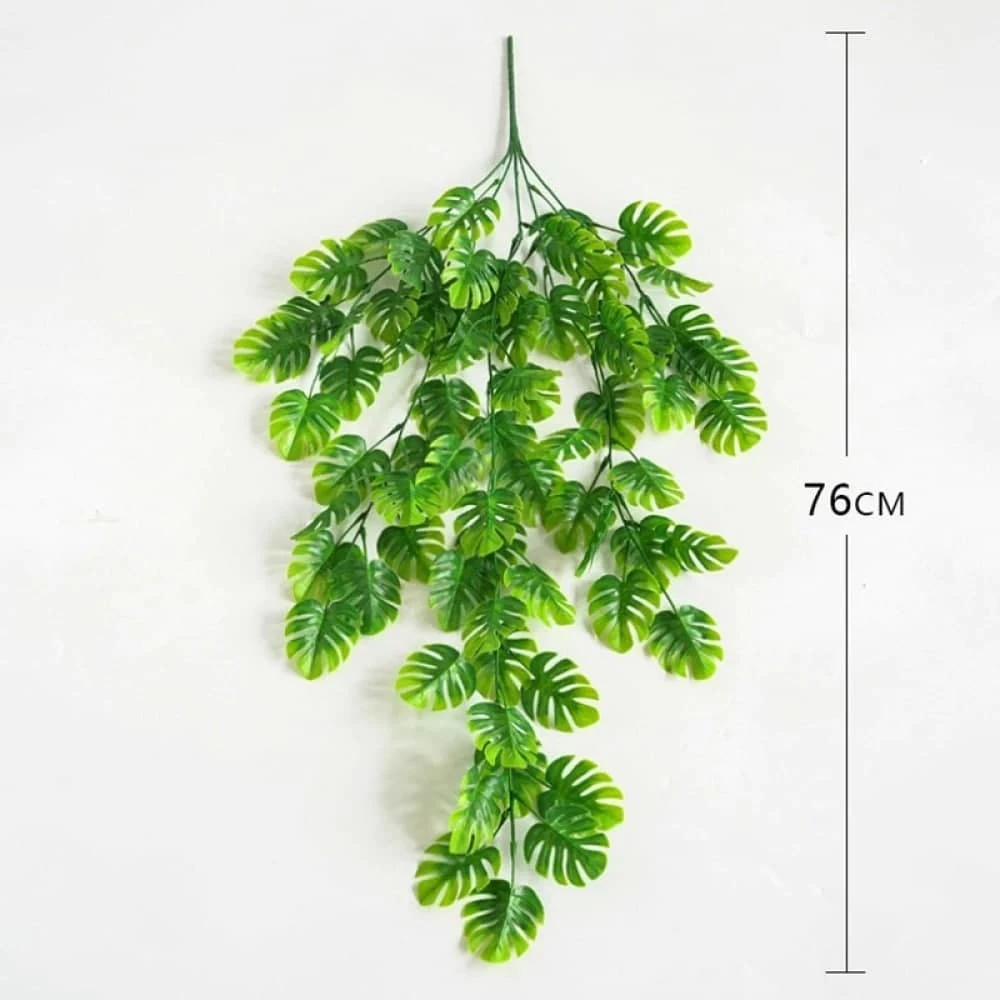 MONSTERA  JUNTAI / Daun Monstera Gantung Plastik - Pakis Gantung - Daun Bambu Gantung - Tanaman Hias