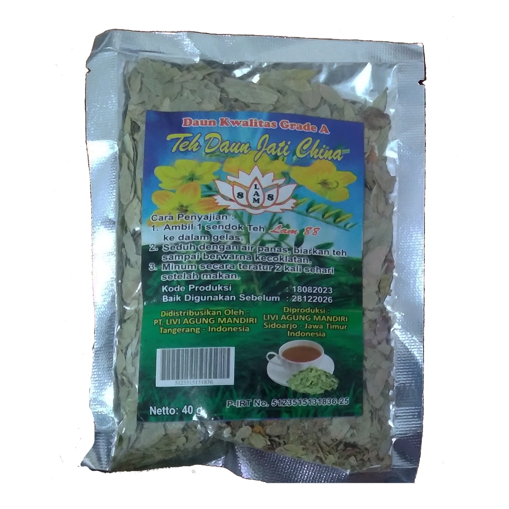 

Teh Daun Jati Cina LAM 88 CURAH 40 gr - Exp : 11-2026