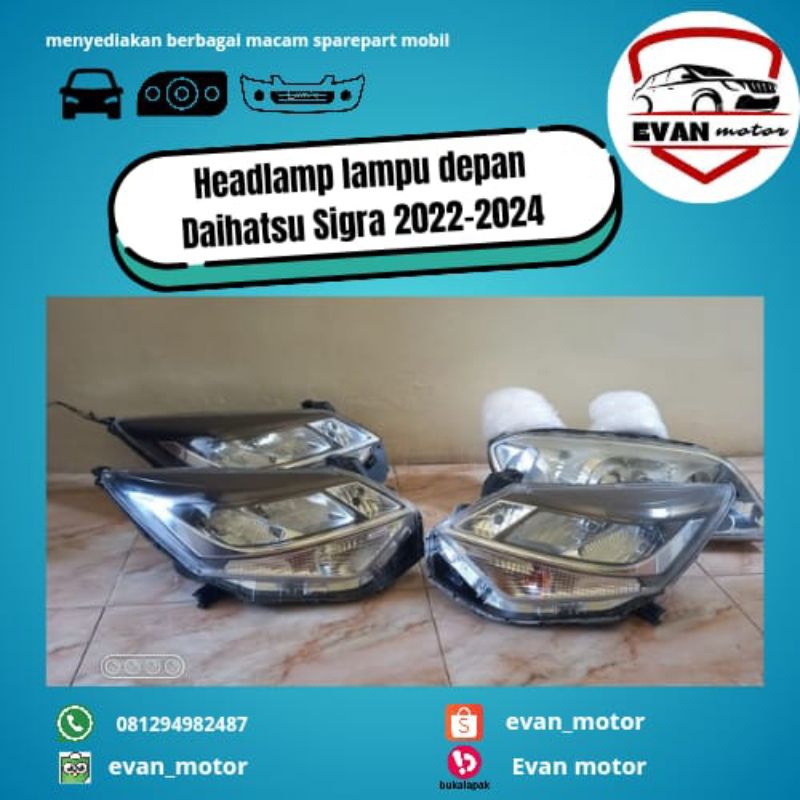 Headlamp lampu depan Daihatsu sigra tahun 2022 2023 2024