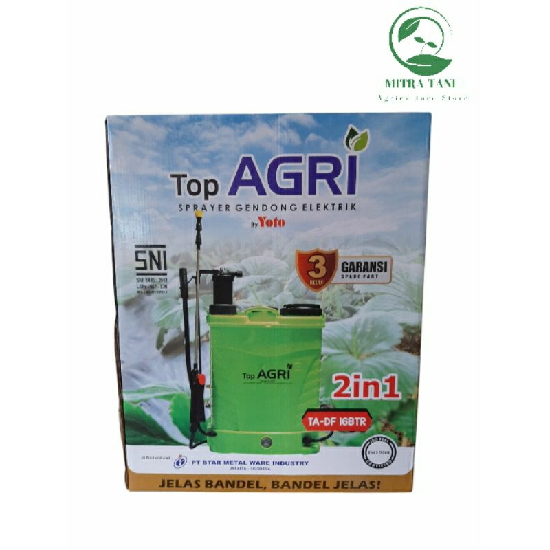 TANGKI / SPRAYER ELEKTRIK TOP AGRI DOBLE MANUAL KAPASITAS 16 LITER