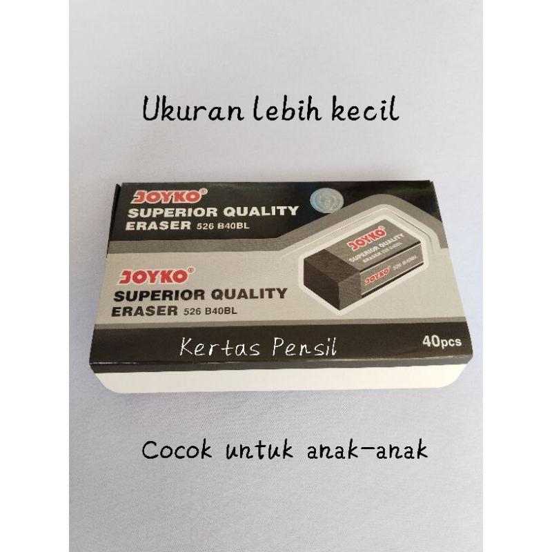 

Eraser / Penghapus Joyko / Penghapus Kualitas Super - Joyko 526 B40BL Lembut Bersih