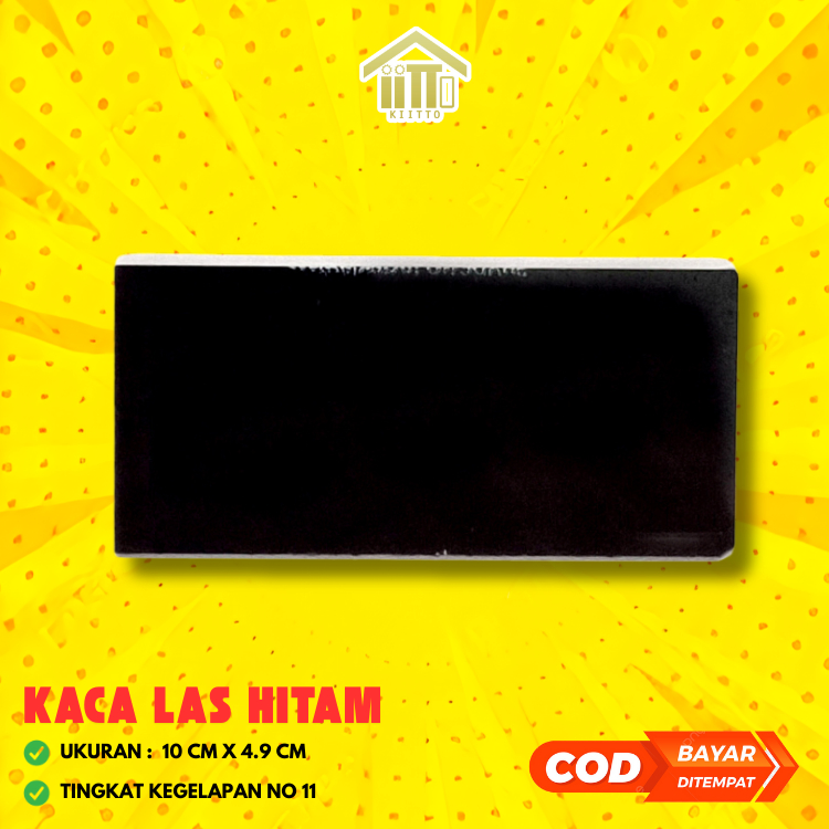 KACA LAS HITAM / WELDING GLASS BLACK COLOR / KACA KEDOK LAS DIN 10 / KACA LAS HITAM DIN NO.10 / KACA