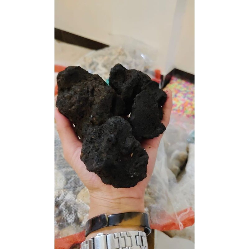 Batu LavaRock Hitam 5kg & 1kg /Batu Aquascape /Batu Lava