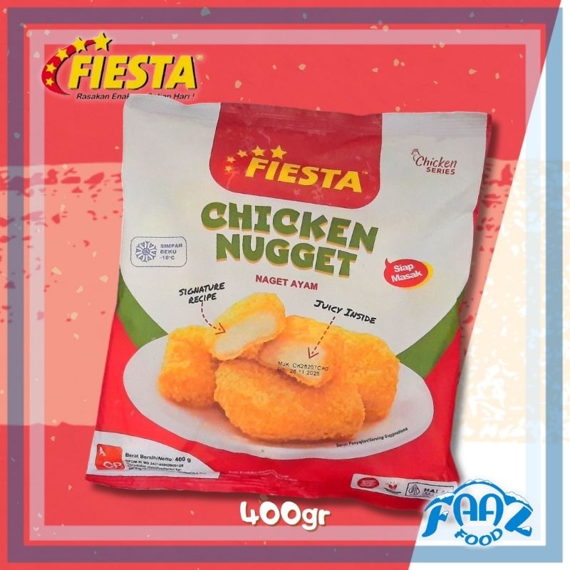 

Chicken Nugget FIESTA 400gr (Naget Ayam, Nugget Ayam)