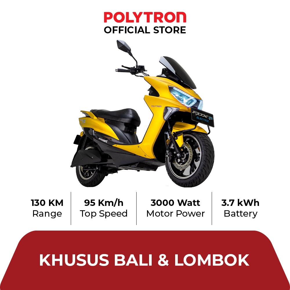 SUBSIDI POLYTRON Fox R Electric Sepeda Motor Listrik - OTR Bali & Lombok