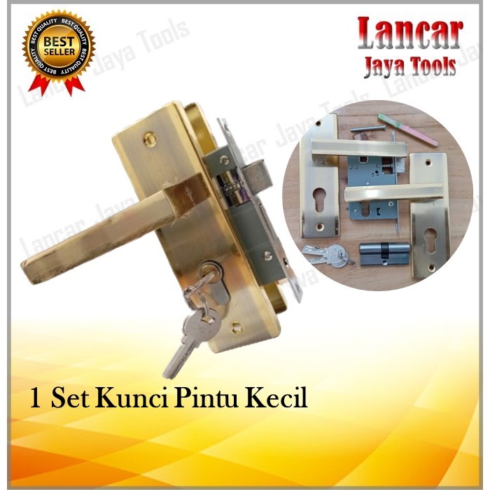 Kunci Pintu Rumah Handle Slot Set Kecil Tebal