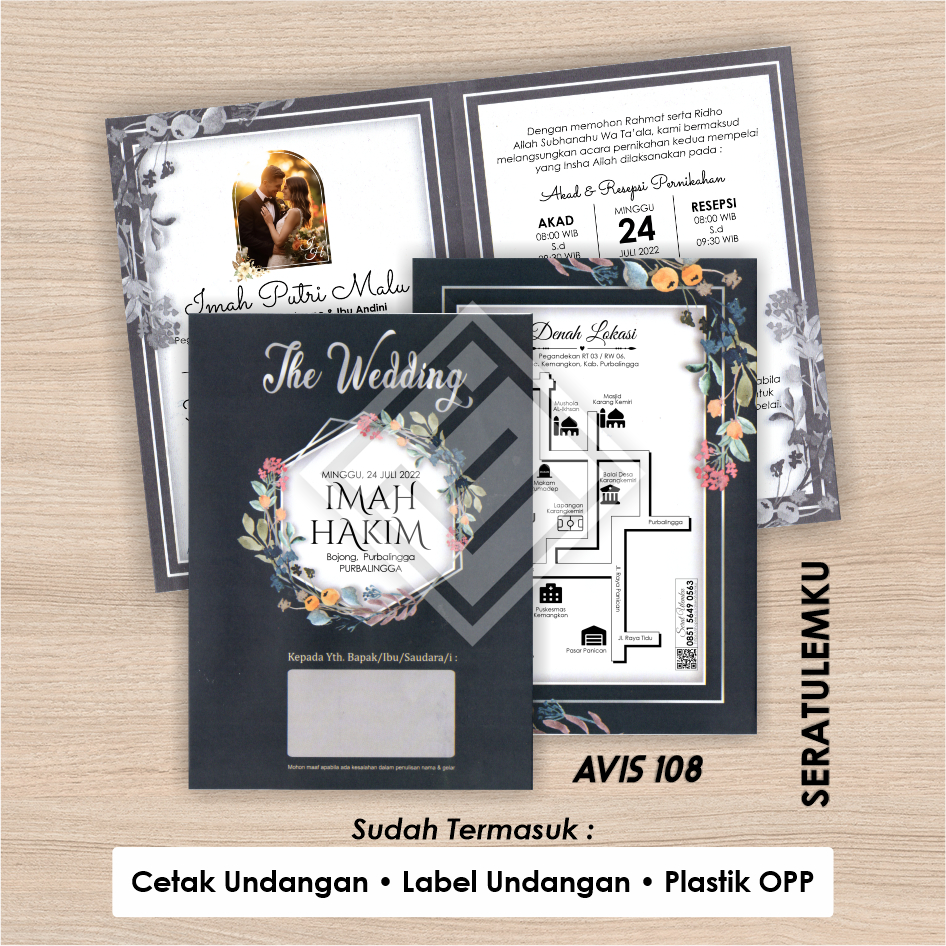 Undangan Cetak Elegan Avis 108 - BC Soft Cover