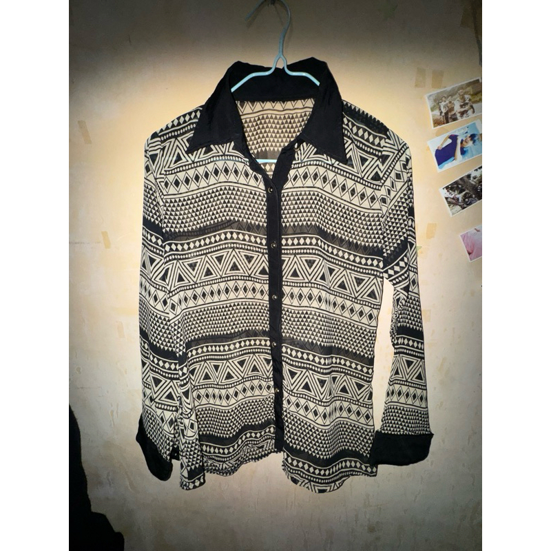(Preloved) Kemeja Wanita Transparan (Tanpa Merek)