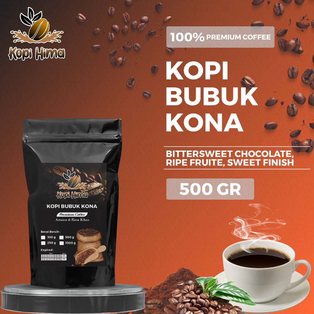 

kopi.hima - bubuk kopi kona berat 500 gram premium roasting