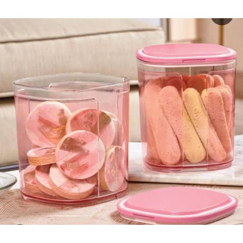 ORIGINAL TUPPERWARE TOPLES KRISTAL WINDOW CANISTER 1,5L 2PCS