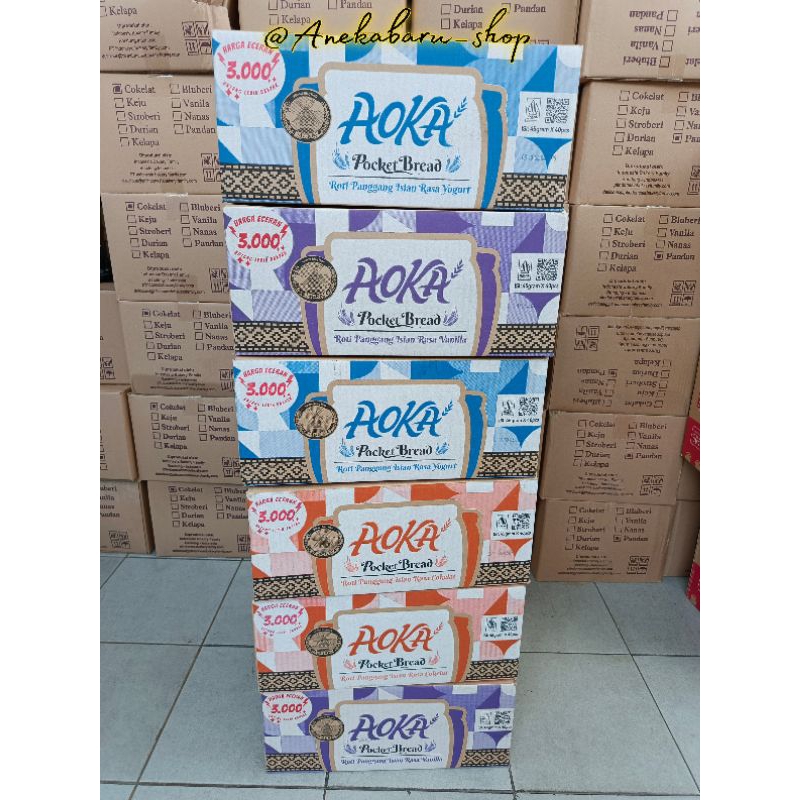 

(1 DUS / 40 PCS )ROTI AOKA POCKET BREAD COKLAT 45g