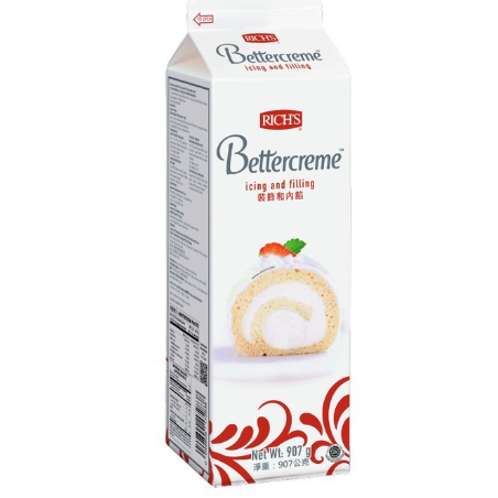 

RICH BETTERCREAM 907GR, APLIKASI BEKU UNTUK TOPPING & ISIAN ES CREAM, SWISS ROLL DLL